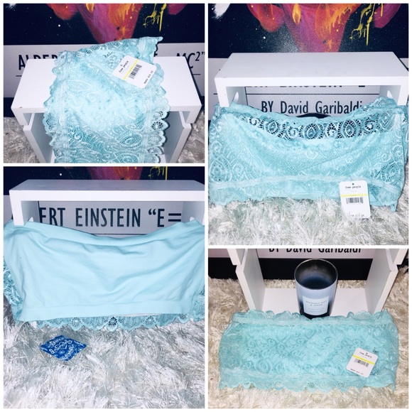 Free People Other - 2/$12🦋NWT Free People Aqua Lace Bralette🦋